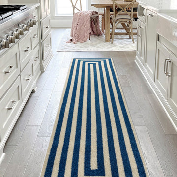 Bandol Modern Classic Mitre Stripe Area Rug